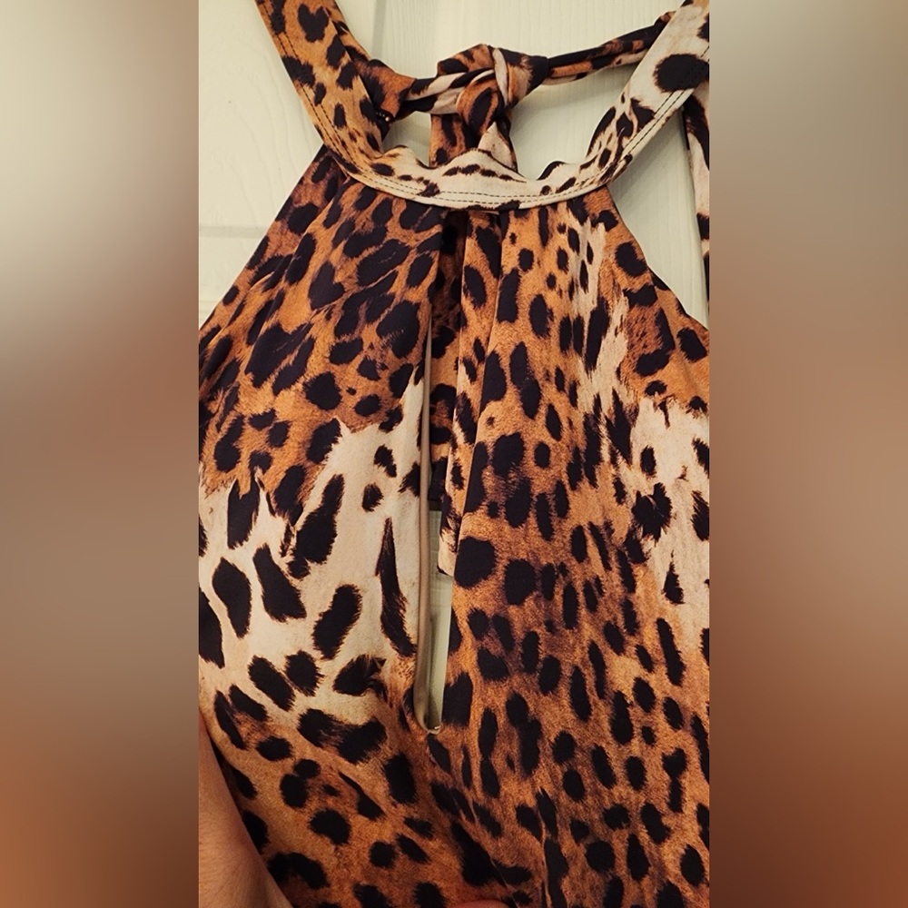 WET Swimwear Amara Leopard Halter Women’s One Piece Swimsuit Size XS & Medium - Picture 6 of 11